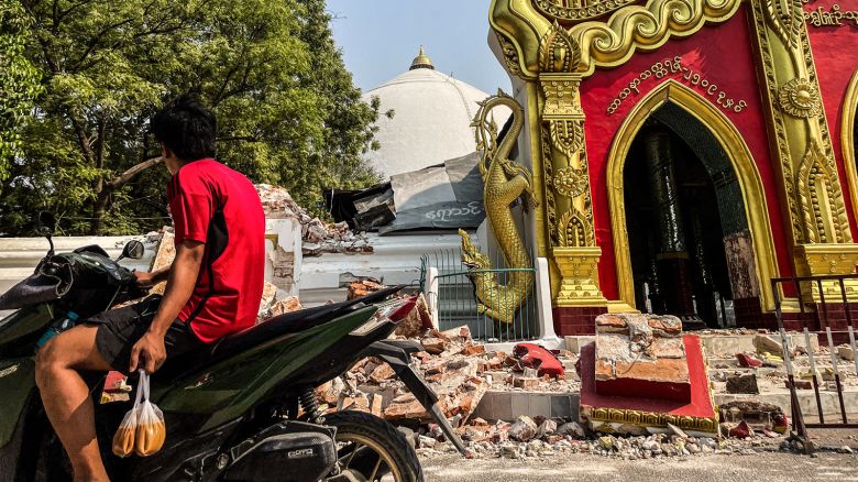 A view of the devastated Sagaing city on April 3, 2025.